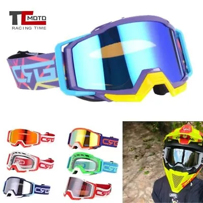 Motorcycle Goggles Glasse Windproof Snowboard DustProof Racing Eyewear ATV MX • $13.50