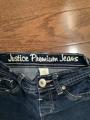 Justice Girls Sz 8 S Simply Low Jegging Blue Jeans • $5.99