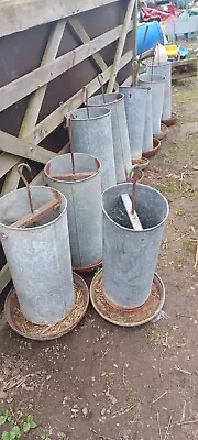 Galvanised Poultry Feeder • £10