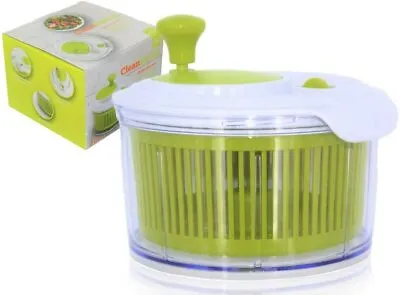 Clean Eating Small Salad Spinner Vegetable Leaf Dryer Drainer Colander Bowl • £19.89