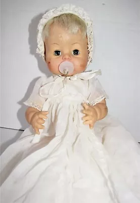 Madame Alexander Sweet Tears 1965 Christening Gown Dress Pacifier Baby Doll  • $30