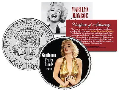 MARILYN MONROE *GENTLEMEN PREFER BLONDES* Movie JFK Half Dollar US Coin LICENSED • $8.95