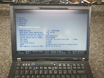 Lenovo T61 Intel Core2Duo T7300 3GB RAM(BOOTS TO BIOS)*NO HDD/CADDY • $45