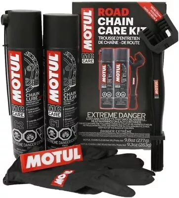 109767 Motorcycle Chain Clean Lube Kit C1 C2 Complete MC Care System Road Street • $39.24