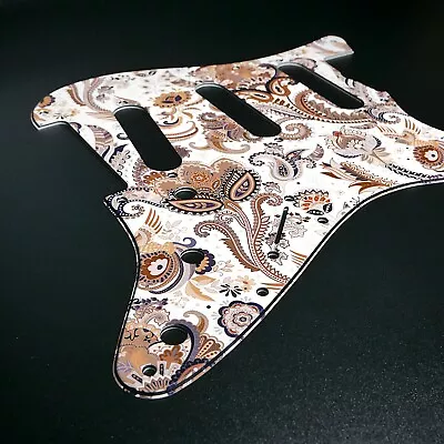 £78.09 • Buy Fender Strat Custom Graphic Pickguard 8 11Hole Paisley #8 By Stormguitar