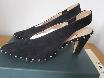 Mulberry Christy Studs Sling Back Black Suede Shoes Size 6 (39) • £40