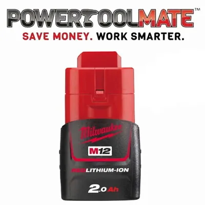£27.99 • Buy Milwaukee M12B2 12v Li-Ion 2.0Ah Battery Genuine