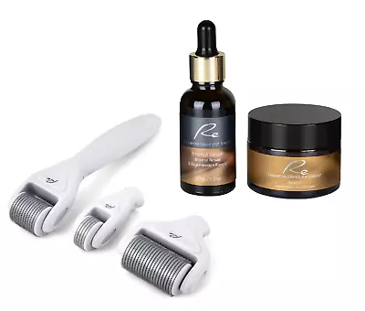 $89.95 • Buy Re Derma Roller 3pcs Set+Retinol Regeneration Boost Face Serum(30mL)+Cream(50mL)