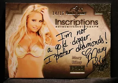 2013 Bench Warmer Gold Edition Inscriptions Mary Riley Gold Foil 14/15 • $23.50