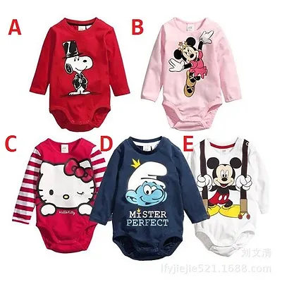 NWT Baby Boys Girls Disney Long Sleeves Top One Piece Romper Size 00012 • $16.95