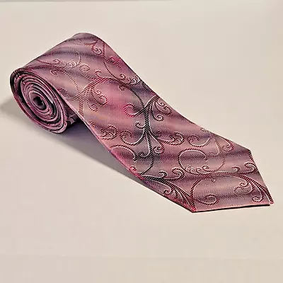Van Heusen Silk Tie Purple Floral Handmade 59 X 3.75 New • $11