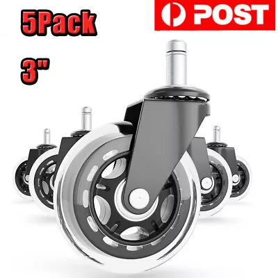 5Pcs Chair Wheels Rollerblade 3  Office Replacement Rolling Caster Grip Ring • $21.69