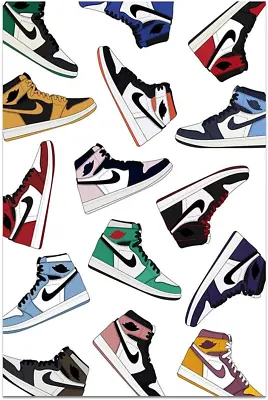 Hypebeast Custom Sneaker Pop Chart Poster Michael Jordan Poster AJ Wall Art Sn • $20.99