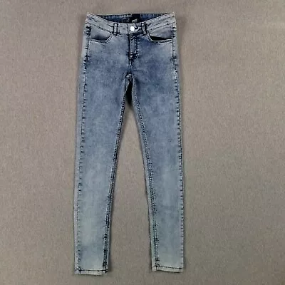 H&M Divided Size 8 Skinny Jeans Slim Jegging Stretch Light Acid Wash • $21.79