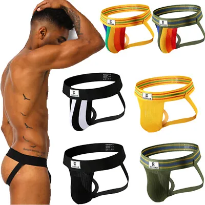 Men's Jock Strap Breathable Underwear Backless Jockstrap Briefs Underpants Thong • $6.99