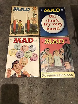 1960’s Mad Magazine Lot-(4)-1964-1967-1968-1969 Numbers 88-115-122-124 • $14.99