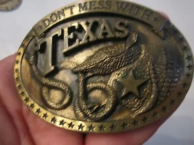 Don't Mess With Texas Belt Buckle - Solid Bronze - Gw-15 • $75.40