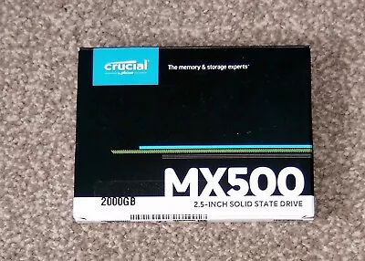 Crucial SSD 2TB 2000GB  MX500 BRAND NEW SEALED  SATA 2.5 Inch !!! • £125