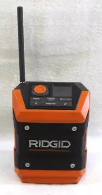 Ridgid ~ R84086 ~ 18V Lith-Ion Cordless Mini Bluetooth Radio ~ FOR PARTS/REPAIR • $24.95