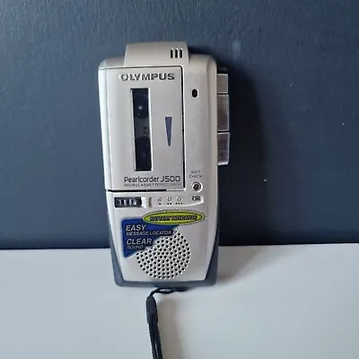 Olympus J500 Pearlcorder MicroCassette Voice Recorder Dictaphone - UNTESTED • £8.99