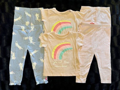 £2.50 • Buy Joules Baby Girls 2 Leggings & T-shirt Top Bundle-12/18 Months-twins 2 For Sale