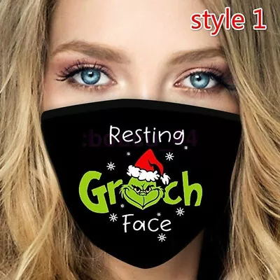 2PCS AU 3D Funny The Grinch Mouth Face Mask Washable Reusable Cotton NEW • $18.99