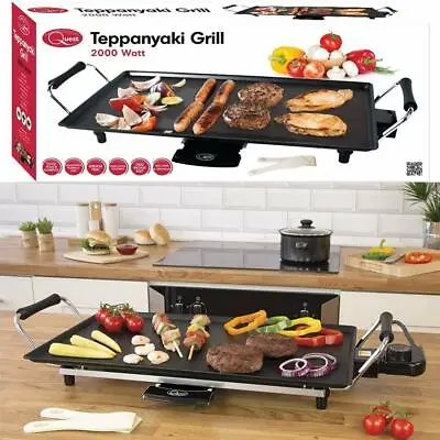 £29.95 • Buy Large Electric Teppanyaki Grill Griddle Hot Plate Steak Cooking Stone NON STICK