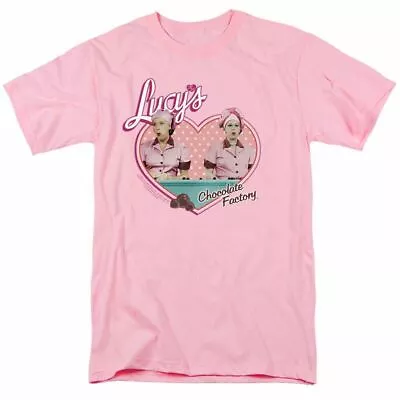 I Love Lucy Chocolate Factory T Shirt Mens Licensed Classic TV Show Light Pink • $17.49