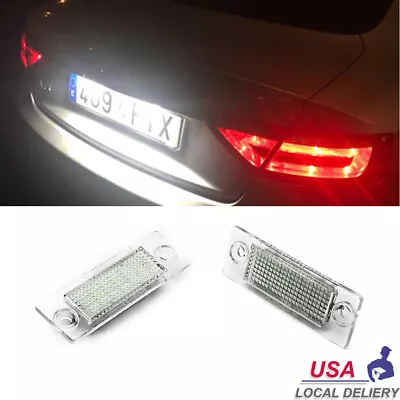 2Pcs LED License Plate Lights For VW Touran Golf Caddy Jetta MK5 T5 Passat 12V • $10.48