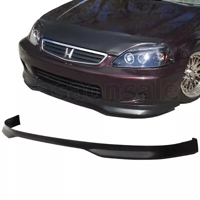 [SASA] Ft For 99-00 Honda Civic Coupe Sedan 2dr 4dr TR Style PU Front Bumper Lip • $62.99