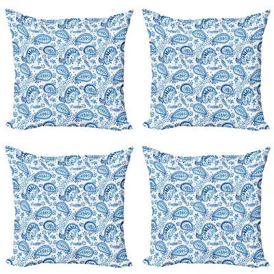 Paisley Pillow Cushion Set Of 4 Sketch Flower And Flake • £19.99