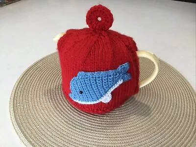 3Cup Tea Pot Cosy Hand Knitted With A  Crochet Dolphin NEW • $18