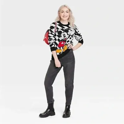 Disney Mickey Mouse Women's Lightweight Sweater Black / White  Small & Large • $19.95