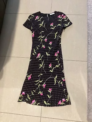 Vintage D.I.O. Womens Shift Dress Floral  Lined Made In Aust Size 12 • $6