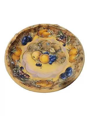 DAHER Decorated Ware 1971 Round Tin Tray Made In England - Fruit Painting • $15