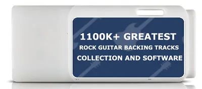 1100K+ Greatest Rock Guitar Backing Tracks Collection And Software MP3 USB • £11.99