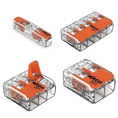 Wago 221 Connectors Electrical Splicing Blocks With Levers Reusable • £84.99