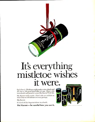 Hai Karate Vintage Print Ad 1968 Gift Set Mistletoe Wishes Stocking Stuffer Gift • $14.97