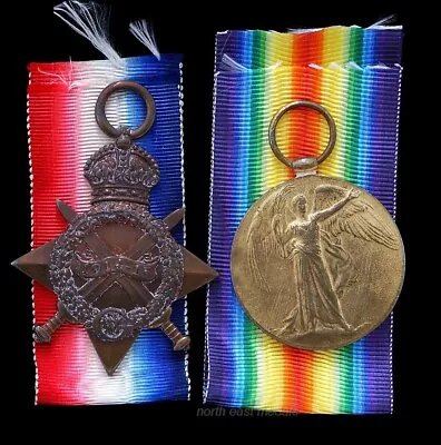 1914-15 Star & Victory Medal Pair Sgt Handford Hanford Buffs East Kent Regiment • £51.99