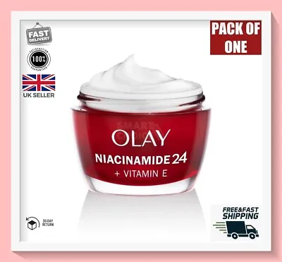 Olay Niacinamide 24 + Vitamin E Day Face Cream 50ml | Hydrate | Renew | Age Defy • £10.45