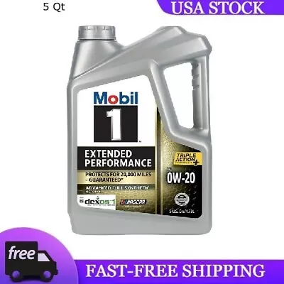 Mobil 1 Extended Performance Full Synthetic Motor Oil 0W-20 5 Qt Freeship • $26.99