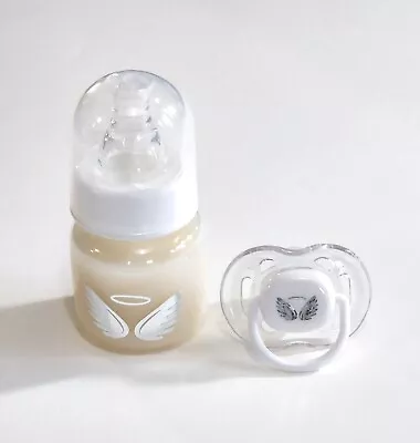 £11.68 • Buy Angel Reborn/Silicone Fake Formula Bottle & Matching Magnetic Pacifier Set! 