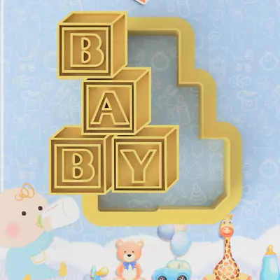 Baby Blocks Cookie Cutter And Embosser Stamp Set • $8.99