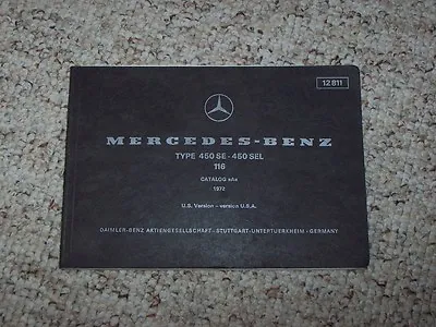 1977 Mercedes Benz 450SEL 6.9 450 SEL Factory Parts Catalog Manual W116 Chassis • $72.94