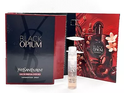 YVES SAINT LAURENT BLACK OPIUM 1.2ml EDP OVER RED SAMPLE SPRAY • £3.50