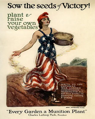 Garden Vegetables  War Munition Plant Seeds Victory 16X20 Poster Repro FREE S/H • $22.15