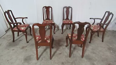 Henkel Harris Queen Anne Dining Room Chairs Mahogany • $1350