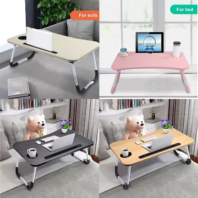 Folding Laptop Table Bed Tray Sofa Lap Portable Computer Desk Stand Breakfast UK • £10.99