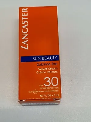 £2.99 • Buy Lancaster Sun Beauty Sublime Tan Velvet Cream SPF 30 Sample 3ml