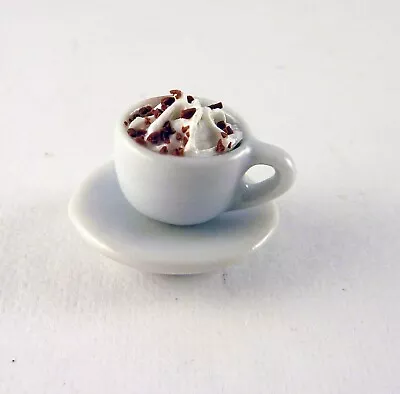 Dollhouse Miniature Cup Of Hot Chocolate Cocoa With Cream F309 • $4.75